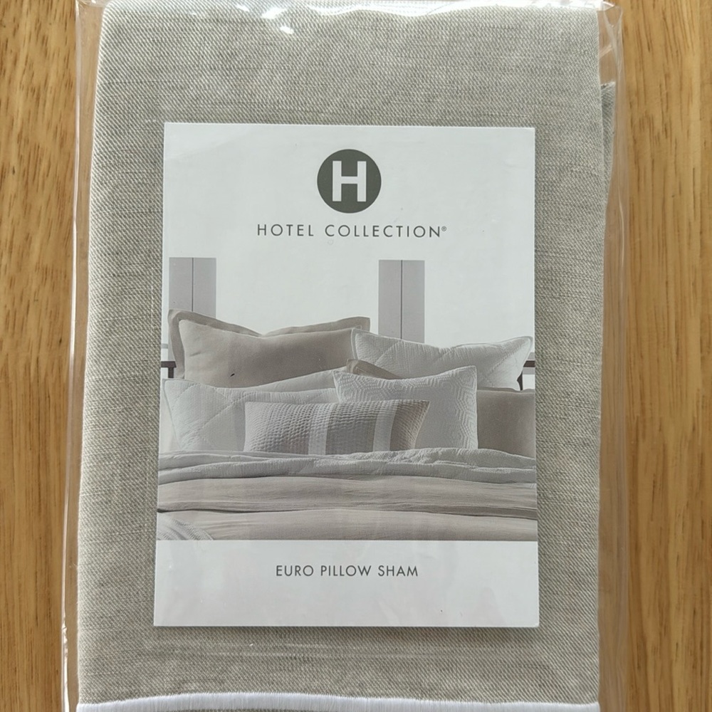Hotel Collection linen blend Euro Sham